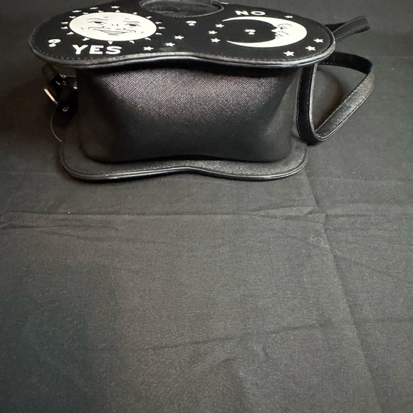 Black Ouija Planchette, Crossbody Bag with Moon and Sun Design bag. - Picture 2 of 7